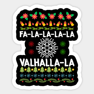 Fa-La-La-La Valhalla-La Viking God Ugly Christmas Sticker